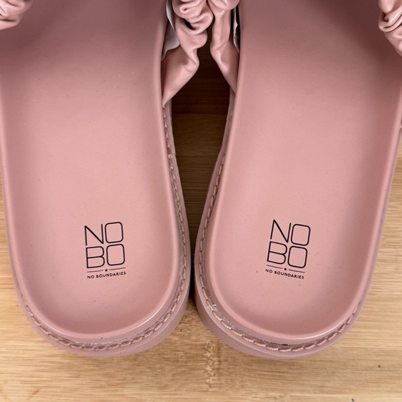 No Boundaries Ruched Platform Slide Sandals – Blush Pink – Women’s Size 8 - Picture 10 of 12